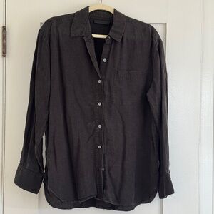 Jenni Kayne Linen Black Button-Up Shirt
